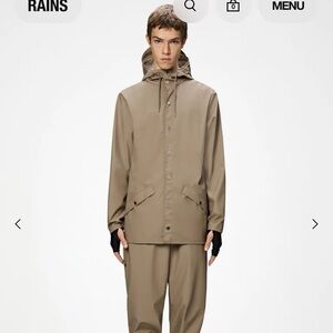 Rains Unisex Jacket Taupe